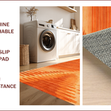 Shaggy Burnt Orange Dorm Room Area(Orange)