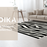 Elegant Textured Zebra Motif(Black)