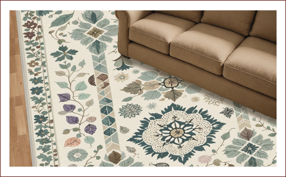 Ultra Soft Area Rug, Non Slip, Stain Resistant, Washable Area Rugs for Living Room, Bedroom, Modern Beige Stain-Resistant Kitchen Runner(Beige) - ODIKA