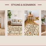 Non Slip Aztec Farmhouse(Beige)