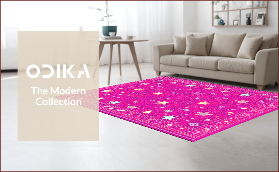 Ultra Soft Area Rug, Non Slip, Stain Resistant, Washable Area Rugs for Living Room, Bedroom, Preppy Pink Cowgirl Entryway Mat(Pink) - ODIKA