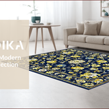 Navy Yellow Geometric Charm(Blue)