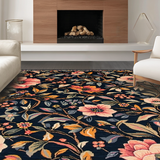 Vibrant Botanical Artistry Accent(Black)