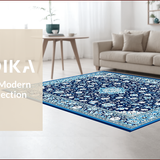 Retro Floral Print Elegance(Blue)