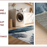Rustic Neutral Palm Motif(Blue)