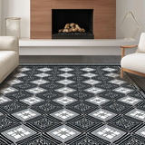 Minimalist Geometric Diamond Motif(Black)