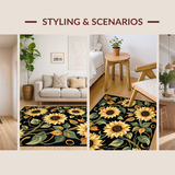Chic Yellow Floral Aesthetic(Black)