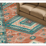 Contemporary Teal and Rust Motif(Red)