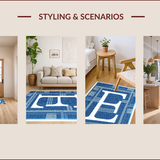 Marble Swirl Abstract Wool(Blue)