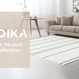 Modern Welcome Stripe Minimalist Layered Entry Accent Mat Decor(Beige)
