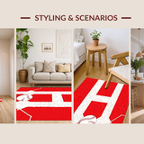Striking Red and White Contrast(Red)