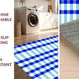 Minimalist Blue Tartan Style(Blue)