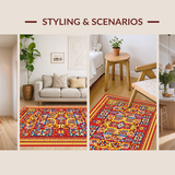 Eclectic Tiled Patterned(Red)