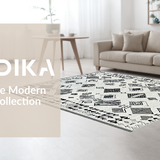 Abstract Monochrome Lattice Design(Ivory)
