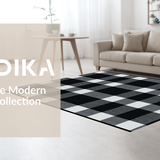 Minimalist Textured Tiled Composition(Black)