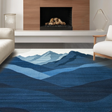 Majestic Mountain Silhouette Aesthetic(Blue)