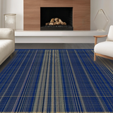 Chic Minimalist Gold Border Geometric Style(Blue)