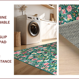Cozy Green Blossom Motif(Blue)
