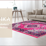 Distressed Medallion High Traffic Area(Pink)