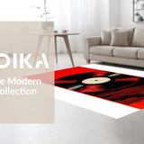 Abstract Monochrome Circular Design(Red)