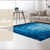 Cozy Dark Blue Abstract Motif(Blue)