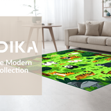 Playful Cartoon Safari Motif(Green)