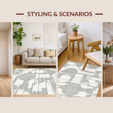 Modern Stripe Harmony with Bold Linear Accent and Monochrome Geometric Flow(Gray)