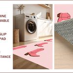 Ultra Soft Area Rug, Non Slip, Stain Resistant, Washable Area Rugs for Living Room, Bedroom, Trendy Pink Cowgirl Playroom Mat(Pink) - ODIKA