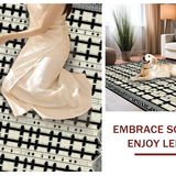 Modern Geometric Lattice Motif(Black)