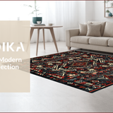 Tribal Inspired Abstract Motif(Red)
