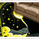 Whimsical Celestial Cat Illustration(Black)