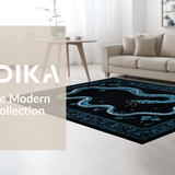 Striking Monochrome Snake Illustration(Blue)
