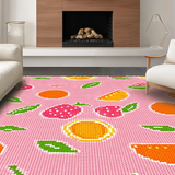 Eclectic Cheerful Fruit Patterned Design(Pink)