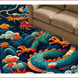 Vibrant Dragon Motif Area(Blue)