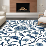 Vibrant Birds and Twisting Vines(Blue)