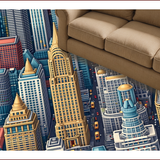 City Themed Vibrant Kids Playroom Road(Blue)