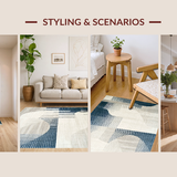 Modern Cream Geometric Lines(Gray)