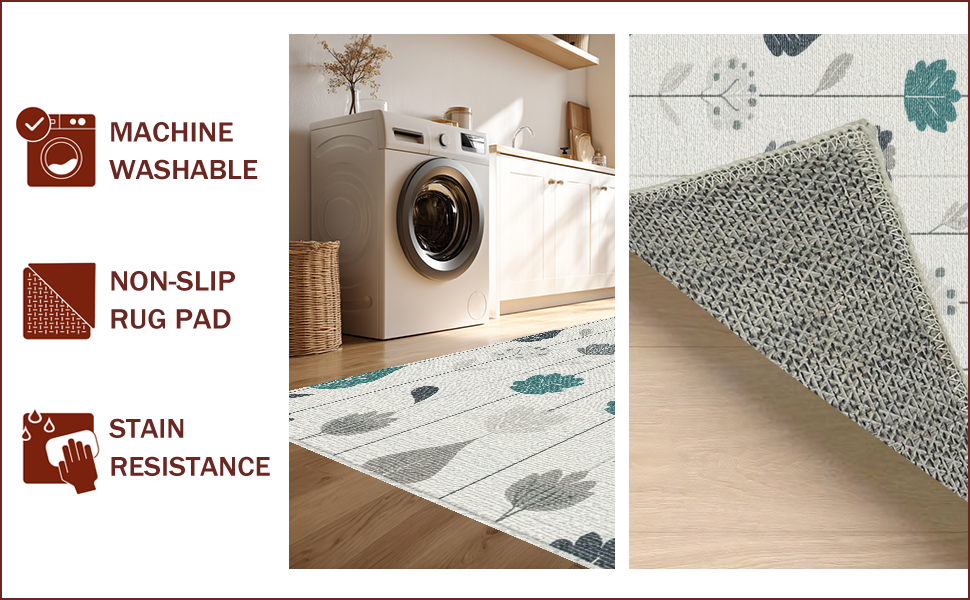 Ultra Soft Area Rug, Non Slip, Stain Resistant, Washable Area Rugs for Living Room, Bedroom, Modern Floral Living Room Rug(Gray) - ODIKA