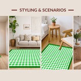 Fresh Earthy Green Tiled Design(Green)