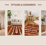Bold Geometric Vintage Motif(Brown)