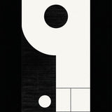 Elegant Black and White Geometric Visual(Black)