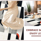 Elegant Geometric Black and Ivory Fusion(Gray)