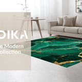 Luxurious Deep Green Tiled Motif(Green)