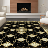 Classic Octagonal Rustic Floral Touch(Black)
