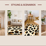Modern Beige Leopard Print Plush(Brown)