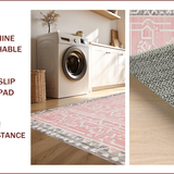 Contemporary Shaggy Patterned Delight(Pink)