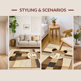 Trendy Fuzzy Animal Print(Beige)