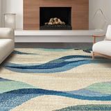 Marine Life Treasure Digital Print With Nautical Charm And Seashell(Beige)