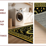 Luxurious Black Snake Motif Design(Black)