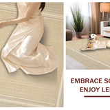 Elegant Natural Fiber Herringbone Texture(Beige)